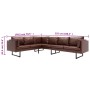 Brown synthetic leather corner sofa by , Sofas - Ref: Foro24-287923, Price: 684,27 €, Discount: %