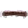 Brown synthetic leather corner sofa by , Sofas - Ref: Foro24-287923, Price: 680,30 €, Discount: %