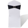Moño decorativo elástico para sillas con hebilla 25 pzas Negro de , Fundas - Ref: Foro24-130346, Precio: 26,41 €, Descuento: %