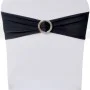 Elastic decorative bow for chairs with buckle 25 pieces Black by , Covers - Ref: Foro24-130346, Price: 23,78 €, Discount: %