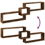 Armario de pared madera ingeniería roble ahumado 158x18x53 cm de , Estantes y estanterías - Ref: Foro24-854818, Precio: 36,60...