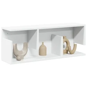 Engineered wood white wall cabinet 80x20x30 cm by , Shelves and shelves - Ref: Foro24-854832, Price: 29,35 €, Discount: %