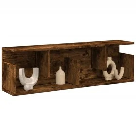 Engineered smoked oak wood wall cabinet 100x20x30 cm by , Shelves and shelves - Ref: Foro24-854845, Price: 43,96 €, Discount: %