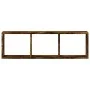 Smoked oak engineered wood wall cabinet 100x16x30 cm by , Shelves and shelves - Ref: Foro24-854872, Price: 30,96 €, Discount: %