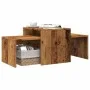 Aged engineered wood coffee tables set 100x48x40 cm by , Coffee table - Ref: Foro24-856054, Price: 59,23 €, Discount: %