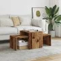 Aged engineered wood coffee tables set 100x48x40 cm by , Coffee table - Ref: Foro24-856054, Price: 59,23 €, Discount: %