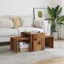 Set von verwitterten Ingenieurholz-Couchtischen, 100x48x40 cm. von , Couchtisch - Ref: Foro24-856054, Preis: 60,35 €, Rabatt: %