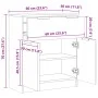 Aparador de madera de ingeniería roble artisan 60x30x70 cm by , Sideboards - Ref: Foro24-856839, Price: 91,09 €, Discount: %