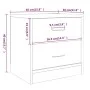 Mesita de noche madera de ingeniería gris Sonoma 40x30x40 cm de , Mesitas de noche - Ref: Foro24-815407, Precio: 45,62 €, Des...