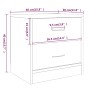 Nachttisch aus grauem Sonoma-Ingenieurholz 40x30x40 cm. von , Nachttische - Ref: Foro24-815407, Preis: 46,46 €, Rabatt: %