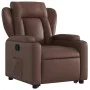 Reclining and lift synthetic leather armchair in brown. by , Armchairs - Ref: Foro24-3204546, Price: 287,10 €, Discount: %