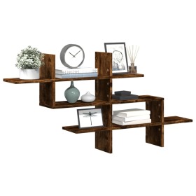 Wandregal aus Sonoma-Eichenfurnier 124,5x18x60,5 cm von , Regale und Regale - Ref: Foro24-853267, Preis: 39,37 €, Rabatt: %