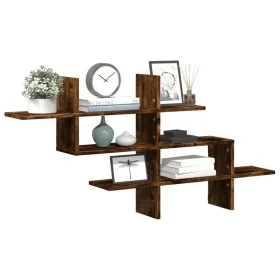 Wandregal aus Sonoma-Eichenfurnier 124,5x18x60,5 cm von , Regale und Regale - Ref: Foro24-853267, Preis: 38,67 €, Rabatt: %