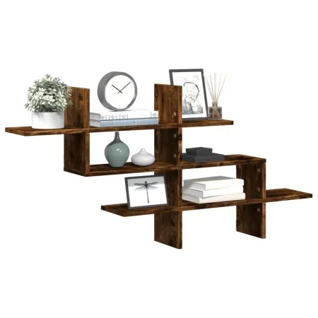 Engineered oak Sonoma wall shelf 124.5x18x60.5 cm by , Shelves and shelves - Ref: Foro24-853267, Price: 38,67 €, Discount: %