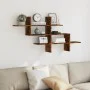 Engineered oak Sonoma wall shelf 124.5x18x60.5 cm by , Shelves and shelves - Ref: Foro24-853267, Price: 38,67 €, Discount: %
