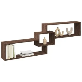 Wandschrank aus braunem Eichenfurnierholz 158x18x53 cm von , Regale und Regale - Ref: Foro24-854820, Preis: 39,64 €, Rabatt: %