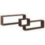 Engineered wood brown oak wall cabinet 158x18x53 cm by , Shelves and shelves - Ref: Foro24-854820, Price: 40,27 €, Discount: %