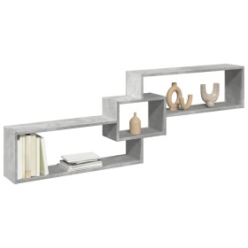 Armario de pared madera ingeniería gris hormigón 158x18x53 cm de , Estantes y estanterías - Ref: Foro24-854817, Precio: 31,51...