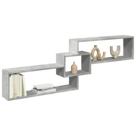 Engineered wood gray concrete wall cabinet 158x18x53 cm by , Shelves and shelves - Ref: Foro24-854817, Price: 31,12 €, Discou...