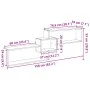 Engineered wood gray concrete wall cabinet 158x18x53 cm by , Shelves and shelves - Ref: Foro24-854817, Price: 31,12 €, Discou...