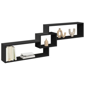 Armario de pared madera de ingeniería negro 158x18x53 cm de , Estantes y estanterías - Ref: Foro24-854815, Precio: 40,60 €, D...
