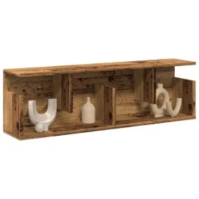 Aged engineered wood wall shelf 100x20x30 cm by , Shelves and shelves - Ref: Foro24-854848, Price: 43,20 €, Discount: %