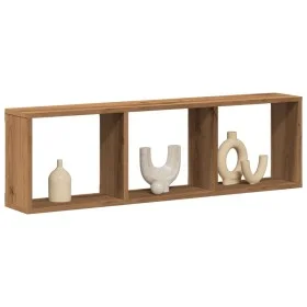 Handcrafted oak wood engineered wall cabinet 100x16x30 cm by , Shelves and shelves - Ref: Foro24-854876, Price: 30,96 €, Disc...