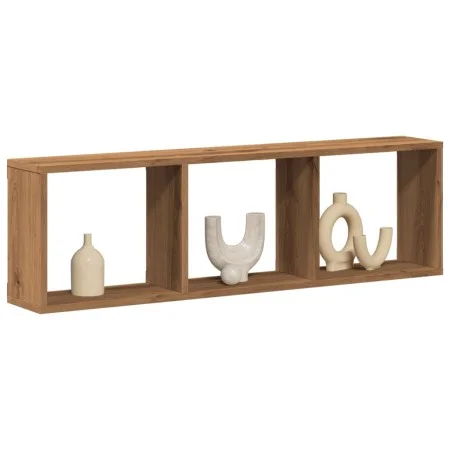 Handcrafted oak wood engineered wall cabinet 100x16x30 cm by , Shelves and shelves - Ref: Foro24-854876, Price: 30,96 €, Disc...