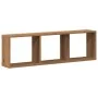 Handcrafted oak wood engineered wall cabinet 100x16x30 cm by , Shelves and shelves - Ref: Foro24-854876, Price: 30,96 €, Disc...