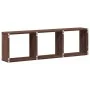 Engineered wood brown oak wall cabinet 100x16x30 cm by , Shelves and shelves - Ref: Foro24-854874, Price: 30,08 €, Discount: %