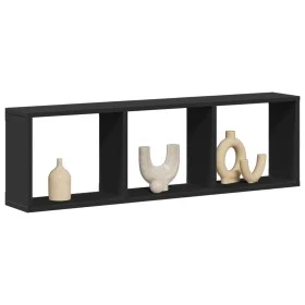 Wandschrank aus schwarzem Ingenieurholz 100x16x30 cm von , Regale und Regale - Ref: Foro24-854869, Preis: 32,21 €, Rabatt: %