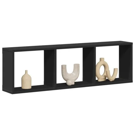 Armario de pared madera de ingeniería negro 100x16x30 cm de , Estantes y estanterías - Ref: Foro24-854869, Precio: 32,19 €, D...