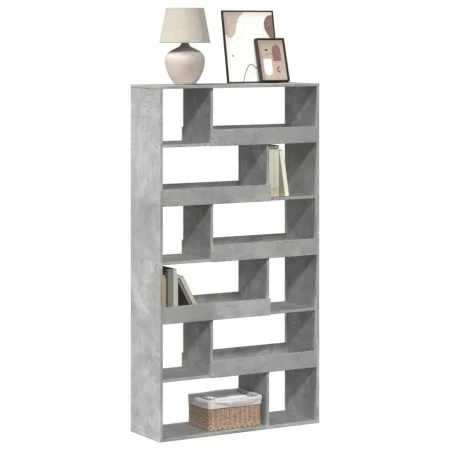 Estantería madera de ingeniería gris hormigón 100x33x187,5 cm de , Librerías y estanterías - Ref: Foro24-3309351, Precio: 134...