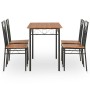 Fünfteiliges Esszimmer-Set aus MDF und braunem Stahl. von , Möbelsets für Küchen und Esszimmer - Ref: Foro24-281400, Preis: 1...