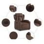 Brown synthetic leather electric reclining and lift chair by , Armchairs - Ref: Foro24-3204560, Price: 337,35 €, Discount: %