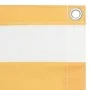 Toldo para balcón tela oxford blanco y amarillo 120x600 cm de vidaXL, Sombrillas - Ref: Foro24-134911, Precio: 29,98 €, Descu...