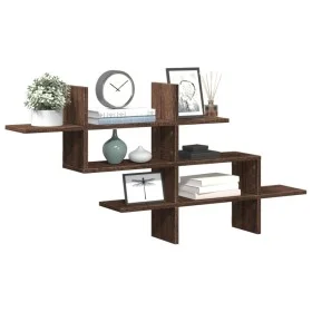 Estante pared madera ingeniería marrón roble 124,5x18x60,5 cm by , Shelves and shelves - Ref: Foro24-853269, Price: 38,70 €, ...