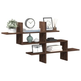 Wandregal aus braunem Eichenfurnierholz 124,5x18x60,5 cm. von , Regale und Regale - Ref: Foro24-853269, Preis: 39,37 €, Rabat...
