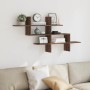 Estante pared madera ingeniería marrón roble 124,5x18x60,5 cm by , Shelves and shelves - Ref: Foro24-853269, Price: 39,37 €, ...