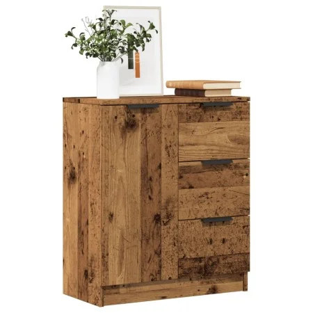 Aparador de madera de ingeniería envejecida 60x30x70 cm by , Sideboards - Ref: Foro24-856836, Price: 78,78 €, Discount: %