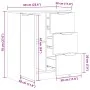 Aparador de madera de ingeniería envejecida 60x30x70 cm by , Sideboards - Ref: Foro24-856836, Price: 78,78 €, Discount: %