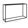 Schwarzer Konsolentisch aus gehärtetem Glas, 120 x 35 x 75 cm von vidaXL, Seitentische - Ref: Foro24-322816, Preis: 81,28 €, ...