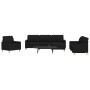 4-piece black fabric sofa set with footrests by , Sofas - Ref: Foro24-3278299, Price: 680,99 €, Discount: %