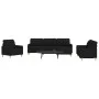 4-piece black fabric sofa set with footrests by , Sofas - Ref: Foro24-3278299, Price: 670,52 €, Discount: %
