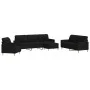 4-piece black fabric sofa set with footrests by , Sofas - Ref: Foro24-3278299, Price: 670,52 €, Discount: %