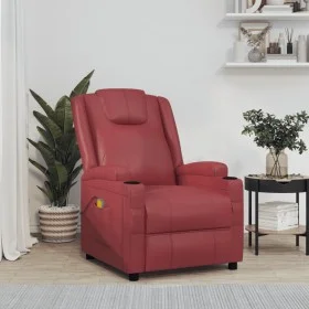Red dyed synthetic leather massage chair by , Electric massage chairs - Ref: Foro24-342716, Price: 203,73 €, Discount: %