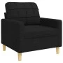 Juego de sofás 3 piezas tela negro by , Sofas - Ref: Foro24-3278291, Price: 616,79 €, Discount: %
