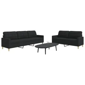 Zweiteiliges Sofaset in schwarzem Stoff. von , Sofas - Ref: Foro24-3278323, Preis: 479,95 €, Rabatt: %