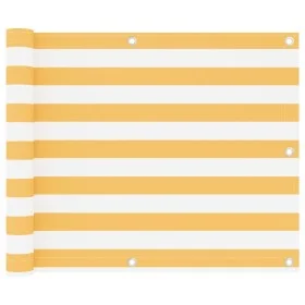 Balkonmarkise aus weißem und gelbem Oxford-Stoff, 75 x 600 cm von vidaXL, Sonnenschirme - Ref: Foro24-134903, Preis: 26,62 €,...