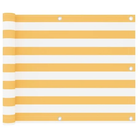 Balcony awning white and yellow oxford fabric 75x600 cm by vidaXL, Umbrellas - Ref: Foro24-134903, Price: 26,62 €, Discount: %